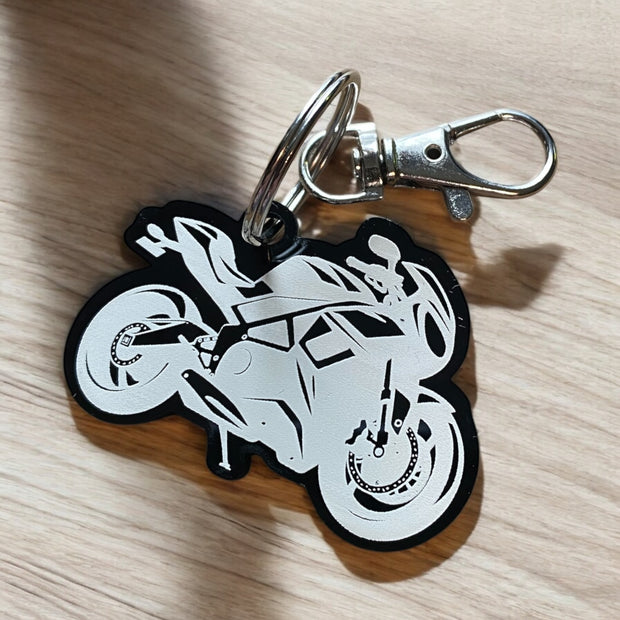 Custom Sport Bike Keychain - Motorcycle Rider Gift - SystemPoint Solutions