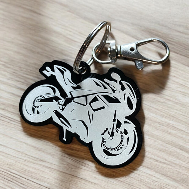 Custom Sport Bike Keychain - Motorcycle Rider Gift - SystemPoint Solutions