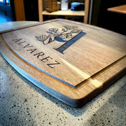 Engraved Acacia Wood Charcuterie Board - Premium Cheese and Meat Serving Platter - Personalized Cutting Board for Entertaining, 12”x10” - SystemPoint Solutions