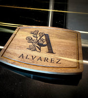 Engraved Acacia Wood Charcuterie Board - Premium Cheese and Meat Serving Platter - Personalized Cutting Board for Entertaining, 12”x10” - SystemPoint Solutions