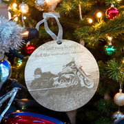 Harley Davidson Memorial Ornament | Personalized Motorcycle Christmas Tribute | Biker Loss Keepsake | Custom Engraved Ornament - SystemPoint Solutions