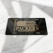 NFL Team American Flag Engraved License Plate - SystemPoint Solutions