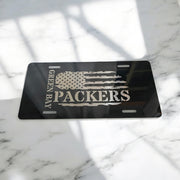 NFL Team American Flag Engraved License Plate - SystemPoint Solutions