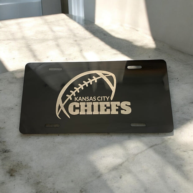 NFL Team Football Engraved License Plate - SystemPoint Solutions
