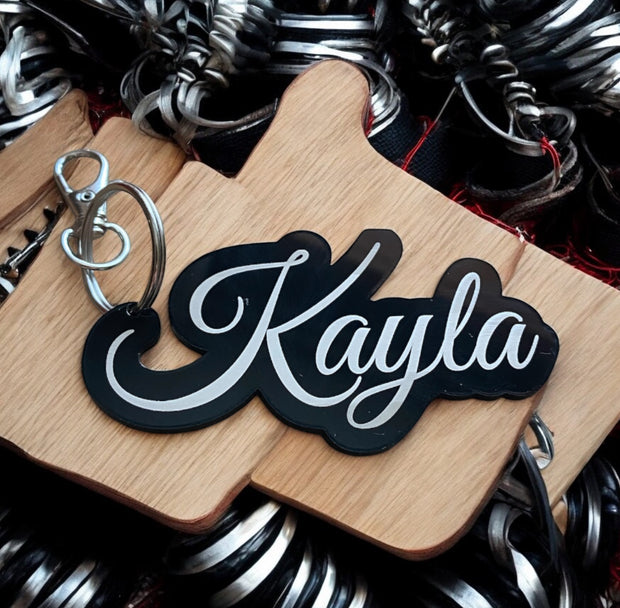 Personalized Acrylic Keychain – Custom Name Keychain, Engraved Key Tag, Gift for Her, Custom Keyring, Name Keychain for Bags & Keys - SystemPoint Solutions