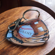 Personalized Engraved Baseball Glove & Ball Keychain – Custom Gift - SystemPoint Solutions