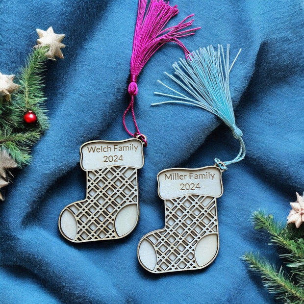 Personalized Family Christmas Stocking Ornament - SystemPoint Solutions
