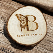 Personalized Family Name Wood Coasters - Custom Rustic Gift Set - SystemPoint Solutions
