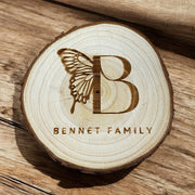 Personalized Family Name Wood Coasters - Custom Rustic Gift Set - SystemPoint Solutions