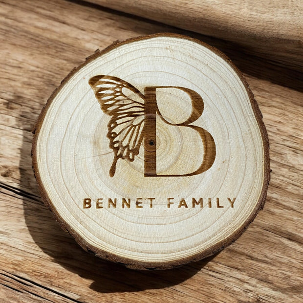 Personalized Family Name Wood Coasters - Custom Rustic Gift Set - SystemPoint Solutions