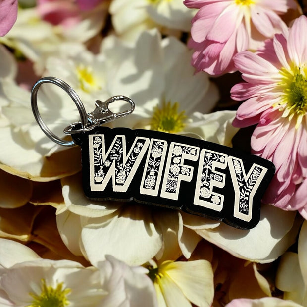 Personalized Wifey Acrylic Keychain – Custom Name Gift - SystemPoint Solutions
