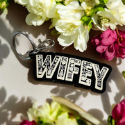 Personalized Wifey Acrylic Keychain – Custom Name Gift - SystemPoint Solutions
