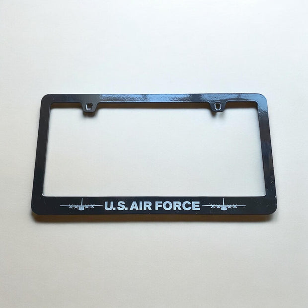 US Air Force License Plate Frame Cover | Military Car Accessories | Veteran Gift | Durable Metal Frame | USAF Car Decor | Stainless Steel - SystemPoint Solutions