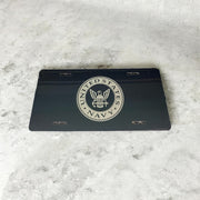 US Navy Military Engraved Car Tag Black Aluminum Front License Plate - SystemPoint Solutions