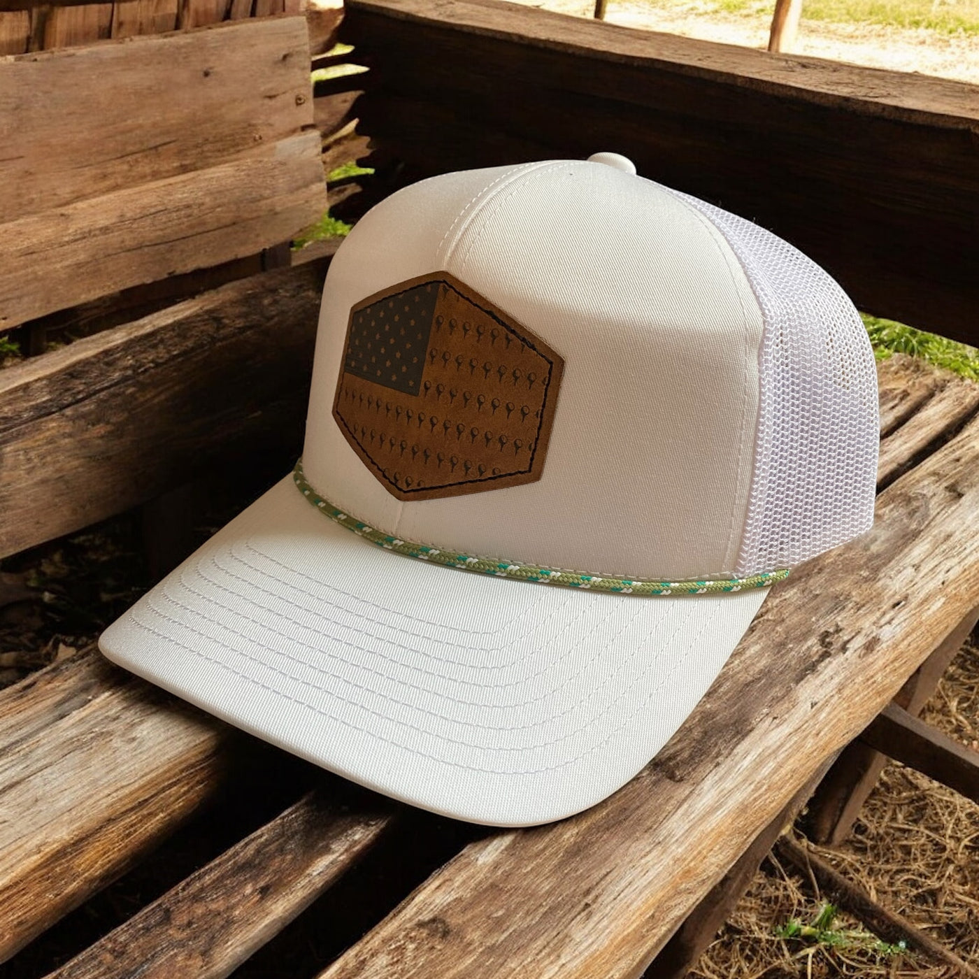 USA Golf Flag Patch Hat – Rope Patch Hat for Golfers - SystemPoint Solutions