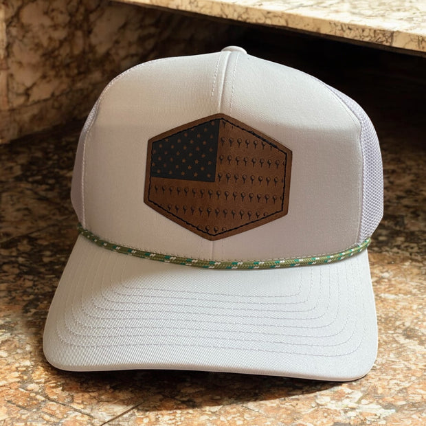 USA Golf Flag Patch Hat – Rope Patch Hat for Golfers - SystemPoint Solutions