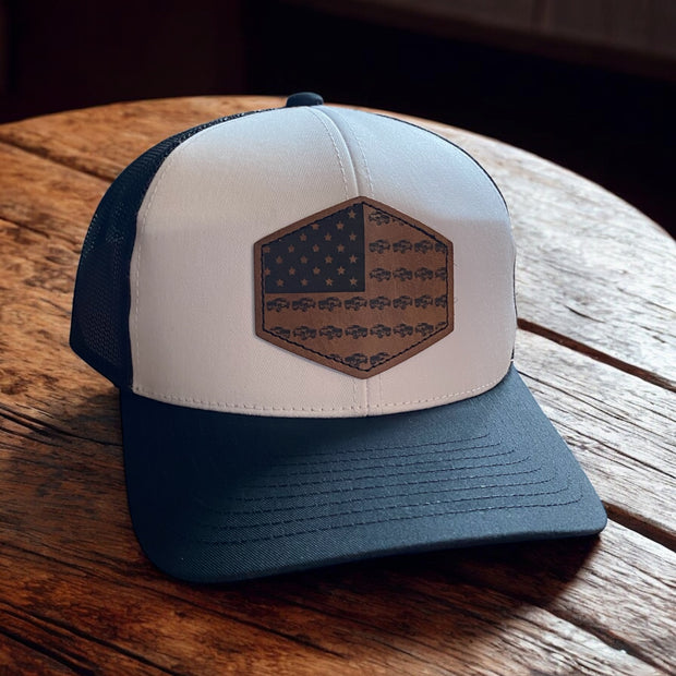 USA Silverado Flag Patch Hat – Trucker Cap Chevy - SystemPoint Solutions