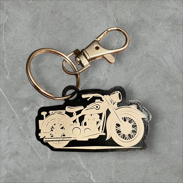 Vintage Cafe Racer Acrylic Keychain - SystemPoint Solutions