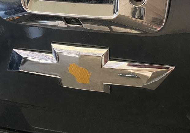 State Cutout Emblem Overlay for Chevy Silverado Truck USA - Front & Rear Emblem - SystemPoint Solutions